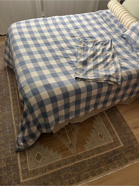 Piglet In Bed Other - Piglet in Bed Blueberry Plaid Emsworth Full/Queen Duvet and Pillowcase Set